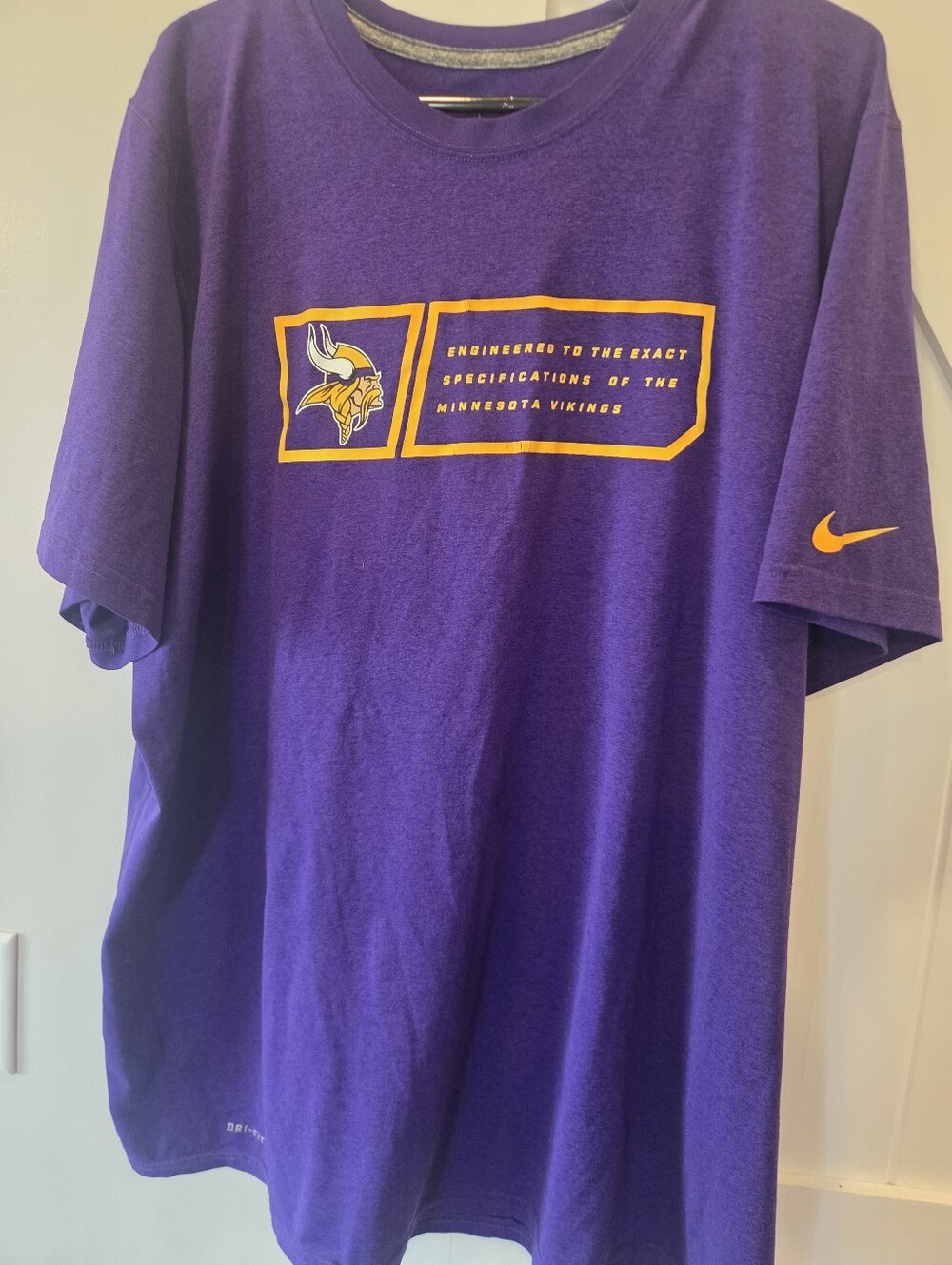 Nike Purple Minnesota Vikings Graphic Tee with Gold Accents